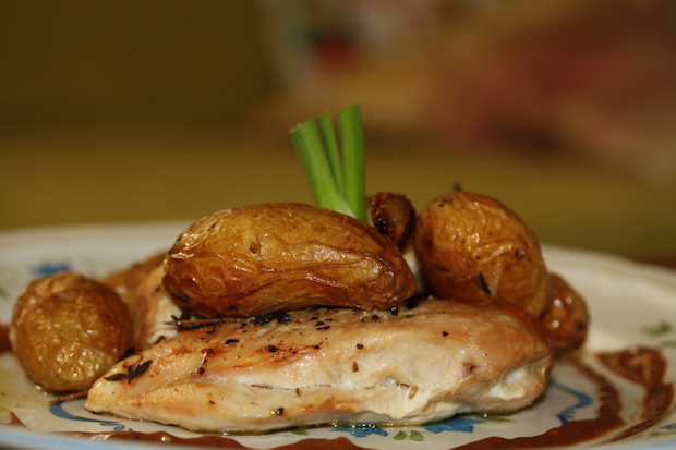 Roasted Chicken with baby potato